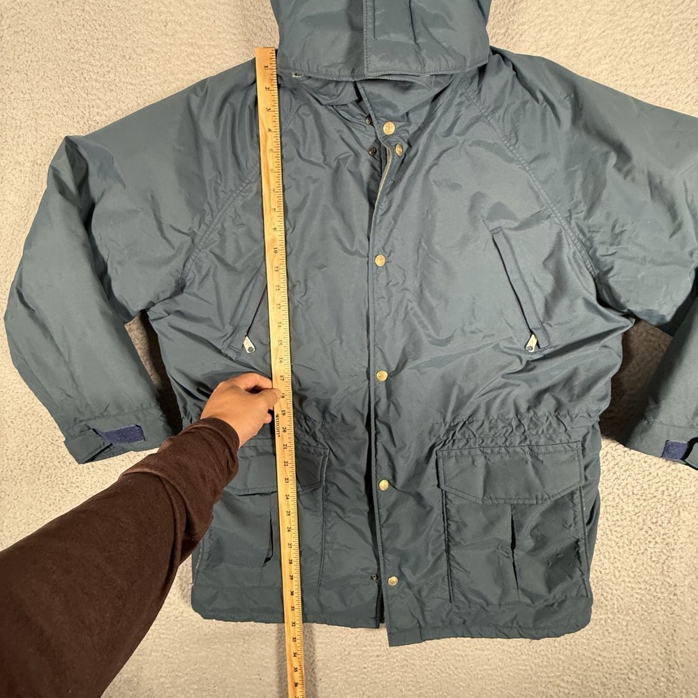 Vintage LL Bean Jacket Mens Large Blue Snow Parka Full Zip Hooded Goretex USA - Picture 5 of 11